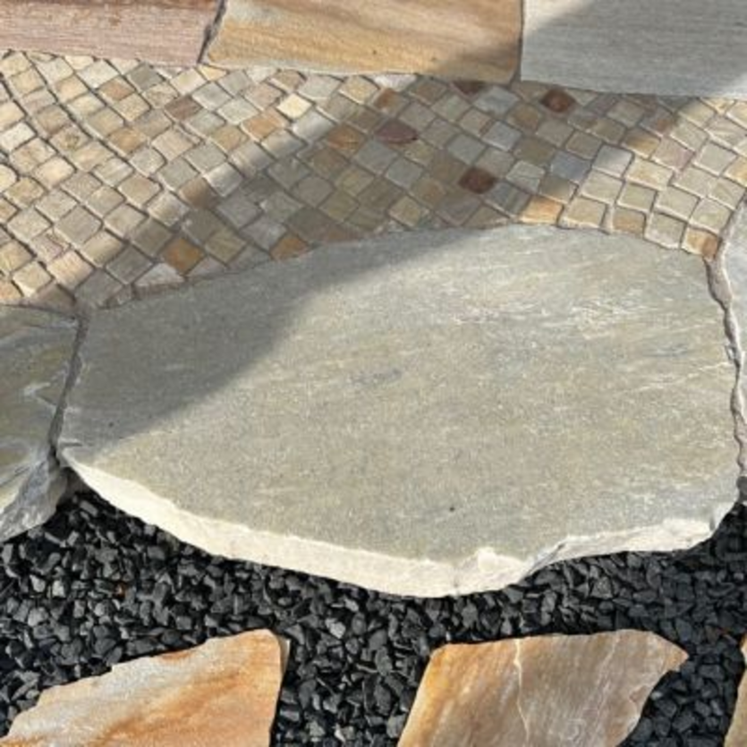 Polygonalplatte Steinstufe aus Quarzit